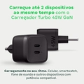Carregador Ultra Rapido 45w C/ 2 Portas Usb-c Gan Ec20 - 4820191