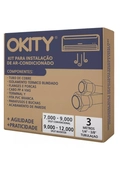 Kit instalação Ar Condicionado s/SUPORTE  (1/4 X 3/8) - 3 Metros - OKITY