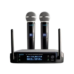 Sistema De Microfone Sem Fio Duplo Leson Ls902 Plus Preto