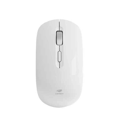 Mouse Sem Fio, Recarregável, M-W80WH,Branco, C3Tech