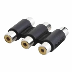 Adaptador Emenda Rca Tripla Femea (pct C/ 10 Peças) Ref. Le-5583