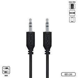Cabo P2 3.5mm x P2 3.5mm Puro Cobre 28awg Pcyes 60cm - P35m-06