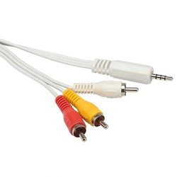 Cabo P2 4c + 3 Rca Gold Para Receptor Digital 1,8 Metros