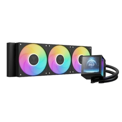 Water Cooler Gamdias Chione P5-360 RGB 360mm com Display LCD - Preto