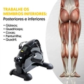 Mini Bicicleta Ergométrica Portátil para Exercícios Braços e Pernas Pro Preta