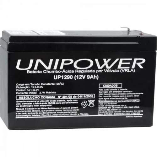 Bateria 12v 9a Selada Up1290 Unipower