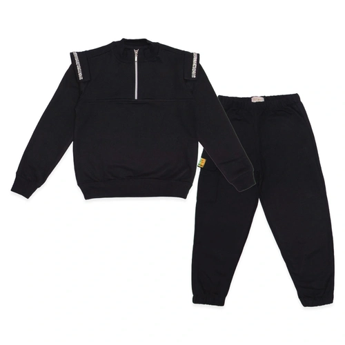 Conjunto Blusa Moletom com Pedraria e Calça Cargo Pokotinha - Feminino