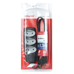 Extensao Noshock 90 Pl 2x0,75 2p 10a Grafite 1,3 Metros Dn1904