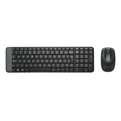Kit Teclado e Mouse Logitech Mk220 Preto Sem Fio 920-004431-c
