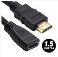 CABO EXTENSOR HDMI FEMEA x MACHO 1,5M - CONEXÃO QUALITY