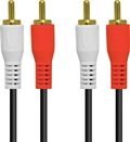Cabo 2 RCA x 2 RCA 1.5 Metros Vinik Com Conectores Dourado - 2rca-15g
