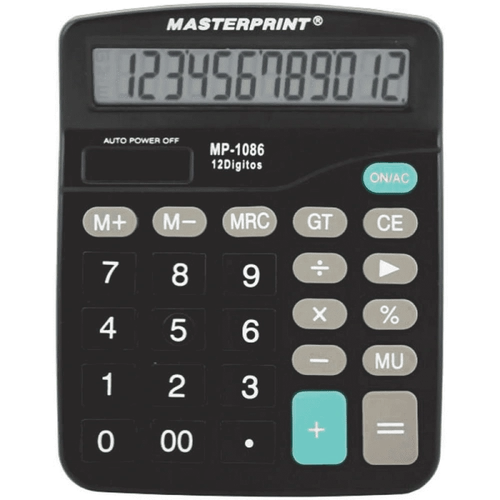 Calculadora Eletrônica 12 Digitos MP-1086 - Masterprint