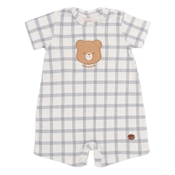 Macacão Manga Curta Bordado Masculino – Ursinho e Cavalinho