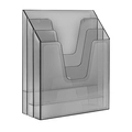 Organizador de Papel Escritório Triplo Vertical Fumê Acrimet 864.1
