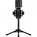 Microfone Gamer Streamplify Mic Tripod Com Tripé Ajustável Preto Rgb Mi-48-rgb-tp-bk