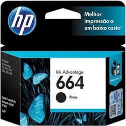 Cartucho de tinta HP 664 preto F6V29AB