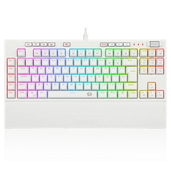 Teclado Mecanico Broadsword Pro Lunar White Switch Vermelho - K588W-RGB-PRO PT-RED