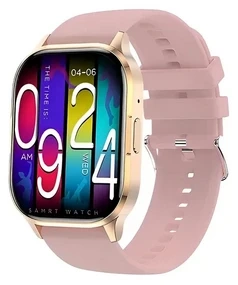 Relógio Smartwatch G-tide S3 Pro 49mm Pulseira Rosa + pulseira extra - Cor Dourado