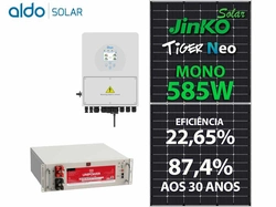Gerador De Energia Solar Deye Hibrido Sem Estrutura Deye Gfh 4,095kwp Jinko Neo 585w Sun 5kw 2mppt 220v Ucb Litio 8,64kw