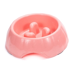 Comedouro Tigela de Alimentação Lenta G Rosa para Cães e Gatos