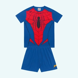 Conjunto Camiseta Manga Curta e Bermuda Pijama Homem-Aranha Fakini Masculino