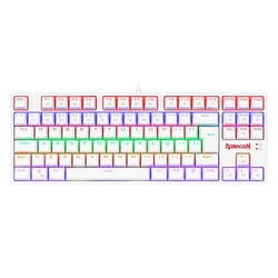 Teclado Gamer Mecânico Redragon Daksa Lunar White Switch Marrom Rainbow - K576W-R PT-BROWN