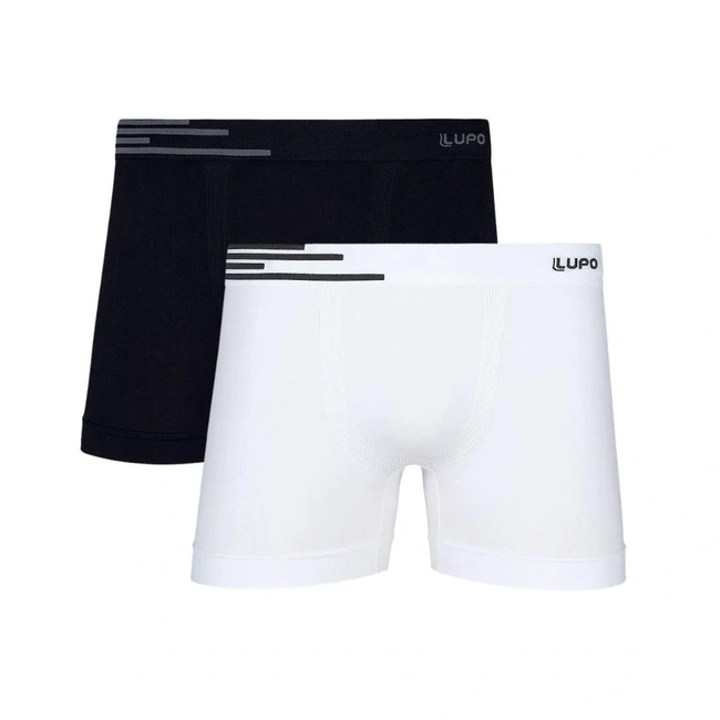 Kit 2 Cuecas Boxer em Microfibra Sem Costura - (Lupo) 0908