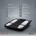 Balança Inteligente Bioimpedância Digital Corporal Relaxshop Bio Ultra Preta c/ Eletrodos – 55 Análises, Bluetooth