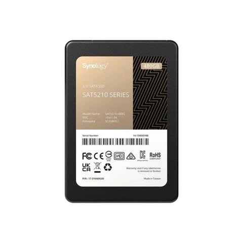 SSD SATA Synology 480 GB Série Enterprise 2,5” SATA 6Gbs - SAT5210-480G