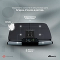 Balança Bioimpedância 55 Análises Corporais Digital e com Bluetooth -  Relaxshop Bio Ultra Preta