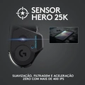 Mouse Gamer Logitech G502, Hero 16k, Lightspeed, Recarregável, RGB Lightsync, 11 Botões, 16000DPI, Sem Fio - 910-005566
