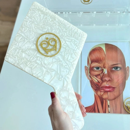 Espelho Perolado - Logo alto relevo inicial ou desenho