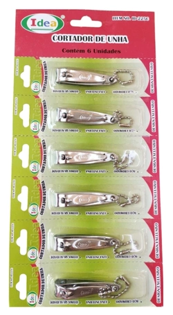 Cortador de Unha 225C  pequeno 5cm - cartela c/6unid.