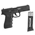 (Kit) Pistola De Pressão a Gás GBB CO2 W119 Slide Metal 4.5mm C/ Blowback - Wingun + Caixa de CO2