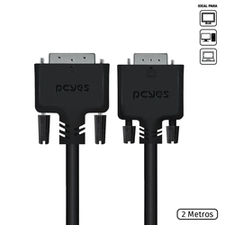 Cabo Dvi-i 24+5 para VGA 15 Pinos Macho 2 Metros Pcyes Puro cobre - Pdvm15-2