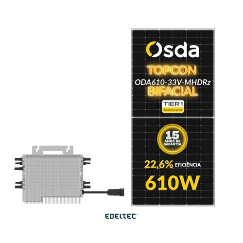 Gerador Edeltec Solar Micro Deye 6,71 Kwp Mon. 220v Colonial (6,75k/610w Bifacial)