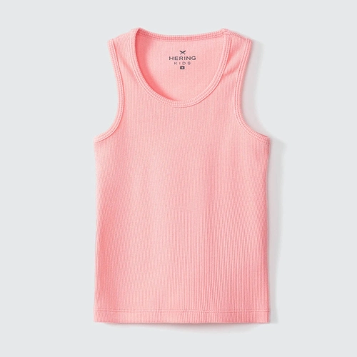 Camiseta Regata Básica Canelada Rosa Hering - Feminina