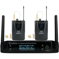 Sistema De Microfone Duplo Sem Fio Leson Ls962 Preto