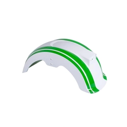 Paralama Traseiro Para Scooter Eletrica Hawk X16 White/ Faixa Green