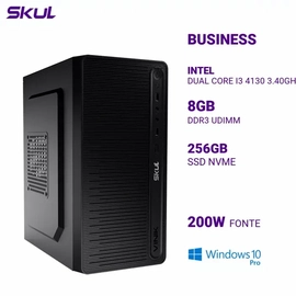 Computador B300 Dual Core I3 4130 3.40ghz Memória 8gb Ddr3 Ssd 256gb Nvme Fonte 200w Bivolt  Windows 10 Pro