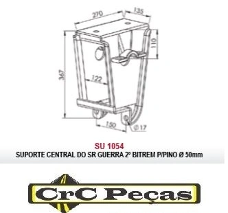 Suporte Central da Carreta Guerra SR 2 Bitrem
