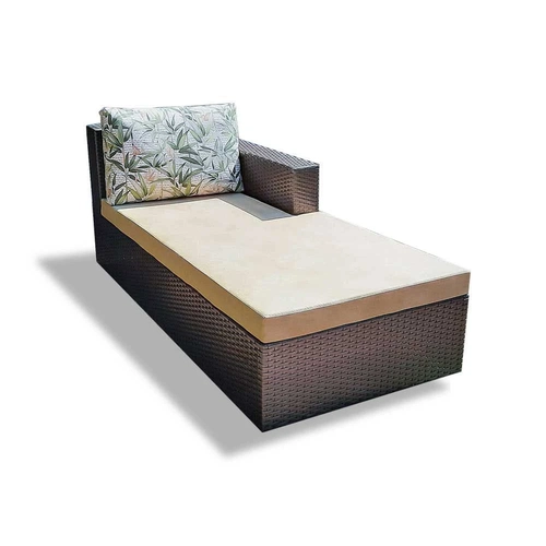 Chaise Lateral Esquerdo  191X92cm em Fibra Sintética e Alumínio Santiago