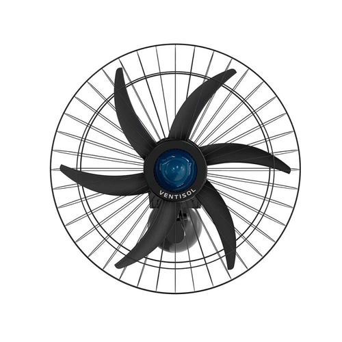 Ventilador Osc Parede Falcon 60cm 6 Pás Bivolt - Preto/azul