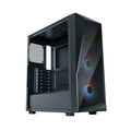 Gabinete Cooler Master Cmp 520 Lateral de Vidro - 3 Fans Led Argb- Preto - Cp520-kgnn-s00