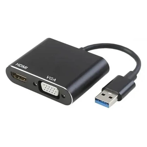 Adaptador Usb 3.0 P/ Hdmi E Vga C/ Saida De Audio Ref. Uv-02a