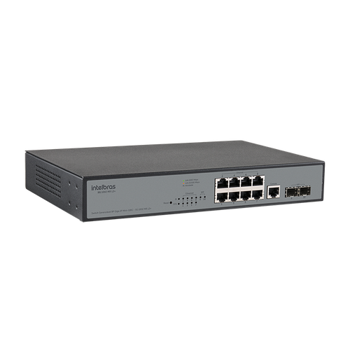 Switch Intelbras 8 P Gerenciavel + 2P GBIC - SG 1002 MR L2+