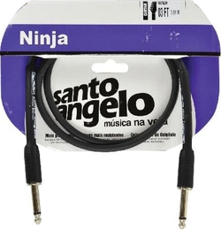 Cabo de Guitarra Ninja Cable 0,20 Mm P10/p10 03ft 91 Cm Preto