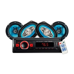 Kit Auto Rádio + 01 Par Alto Falante 6