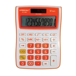 Calculadora De Mesa Procalc Pc100-o 12 Digitos Laranja