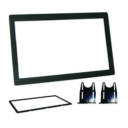 Moldura Fiamon 2 Din Duster/oroch Sem Rádio 18 Black Piano